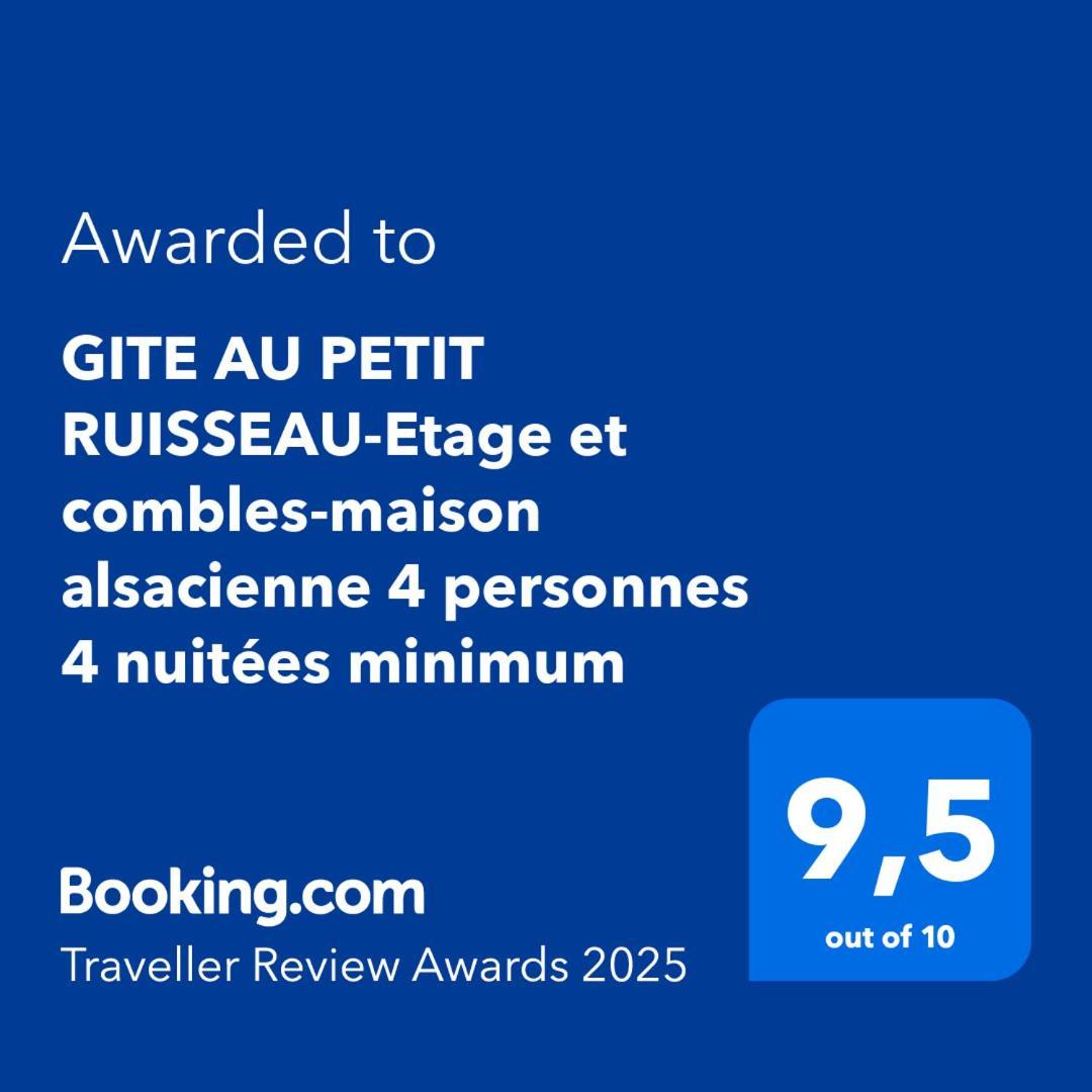 Gite Au Petit Ruisseau-Etage Et Combles-Maison Alsacienne 4 Personnes 4 Nuitees Minimum Langensoultzbach Exteriör bild